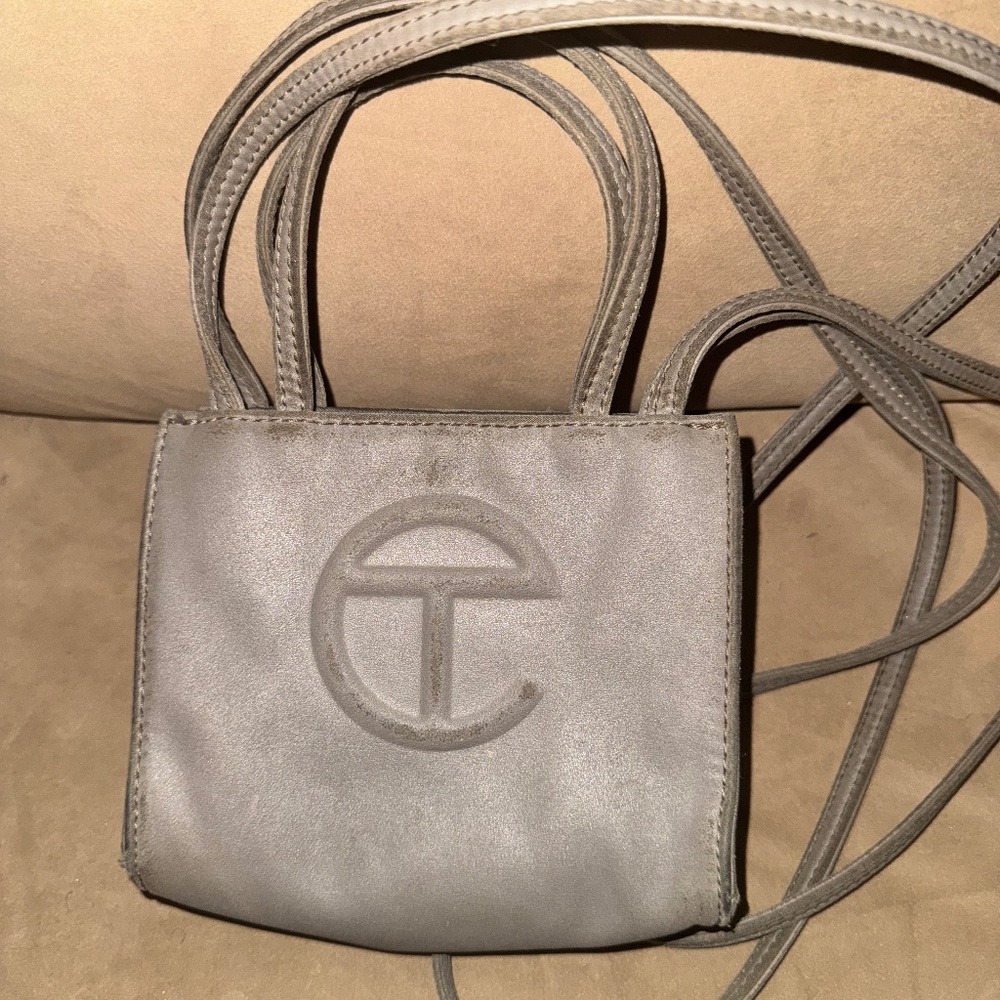 Gray telfar mini bag (slightly peeling)
